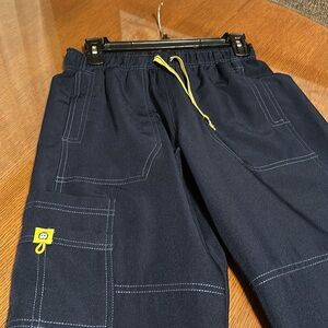 WonderWink Spread Good Cheer style 5214 Navy Blue Scrub Pants size XS ~ …